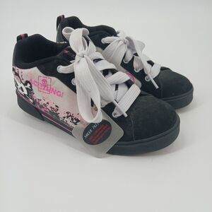 Heelys Sneakers Skate Shoes Youth Size 5 Black Pink Punk Sk8rgrl Indiesleeze